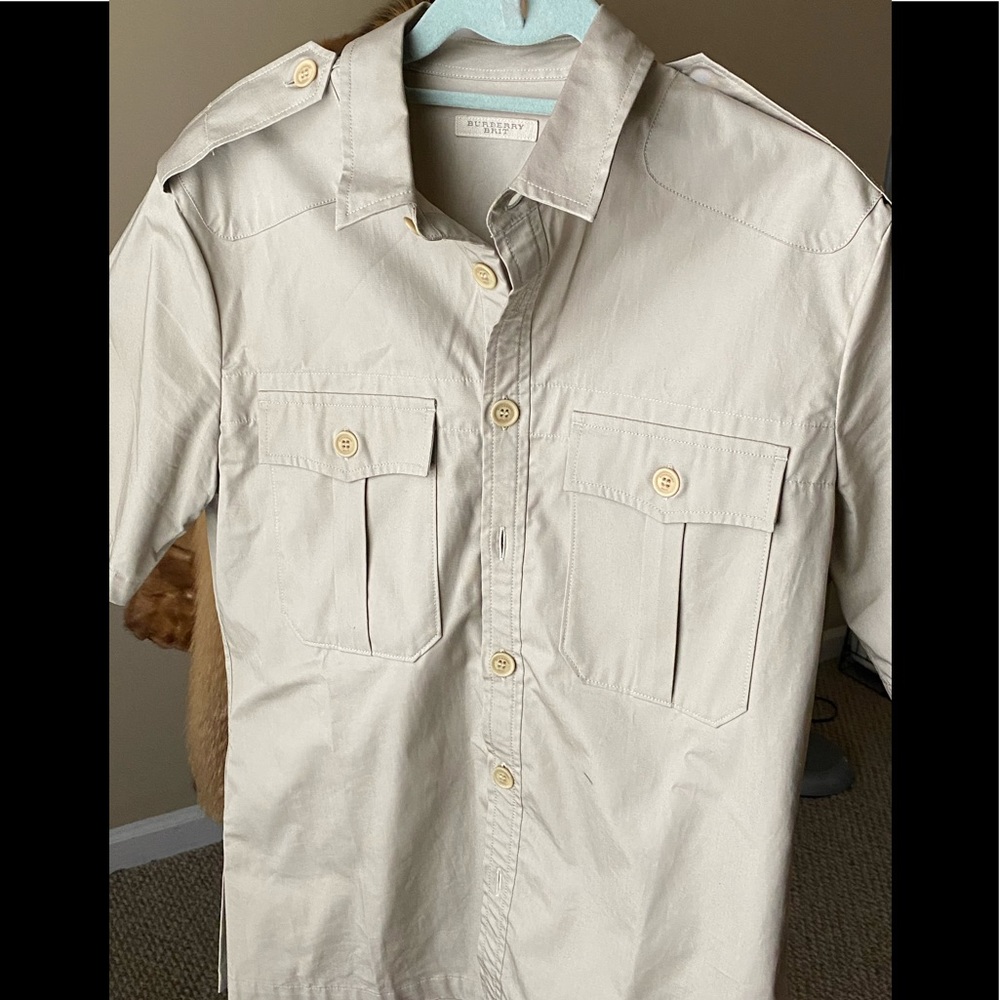 Men’s Burberry Brit Khaki Shirt Med